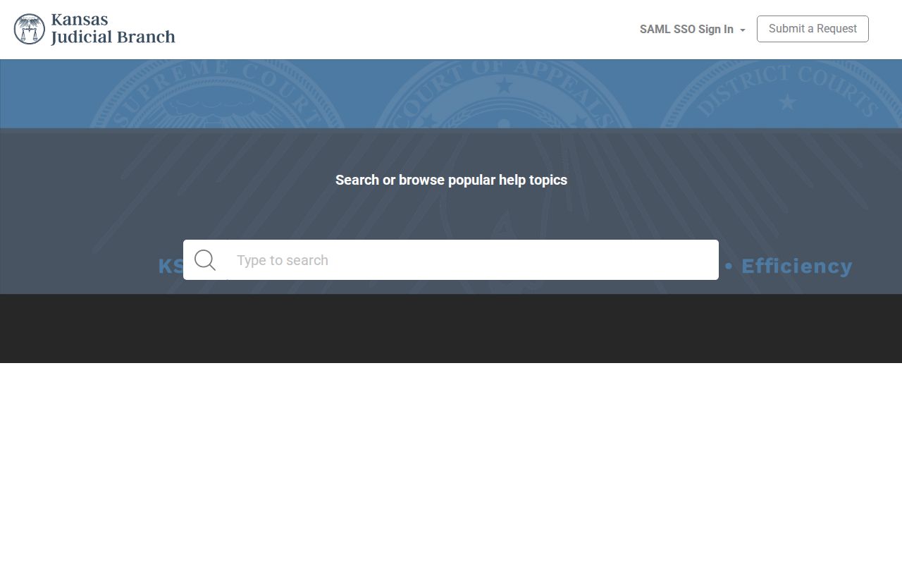 Kansas courts technology support page